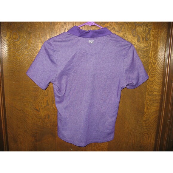 Womens Cutter & Buck CB Dry tec LSU Tigers Purple Polo Shirt Size XS - Picture 3 of 3
